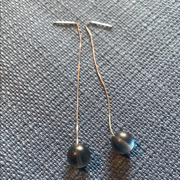 Elegant Black Drop Earrings - Picture 2 of 4